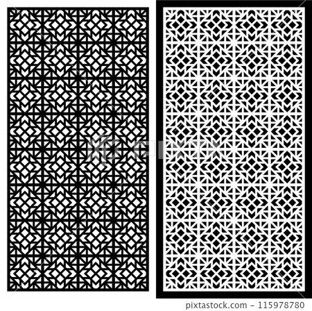 vector abstract laser cutting motif pattern vector abstract laser cutting motif pattern 115978780