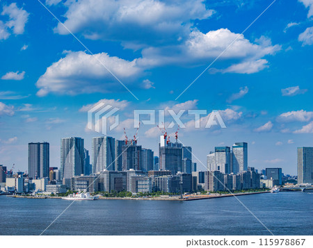 從彩虹橋(晴海方向)看到的東京街景 從彩虹橋(晴海方向)看到的東京街景 115978867