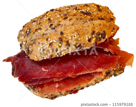 Ham sandwich served for breakfast Ham sandwich served for breakfast 115979188