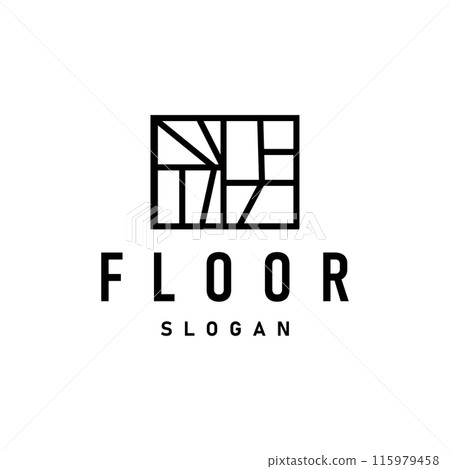 Floor logo simple abstract design home decoration Ceramic tile vector illustration Floor logo simple abstract design home decoration Ceramic tile vector illustration 115979458