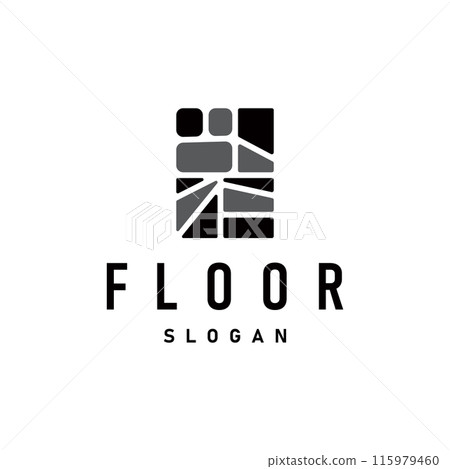 Floor logo simple abstract design home decoration Ceramic tile vector illustration 115979460