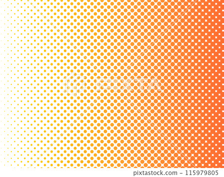 Orange gradient halftone 115979805