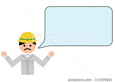 Male worker to explain Male worker to explain 115979901