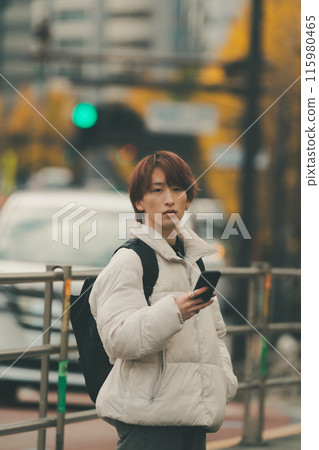 male, man, commuting to school 115980465