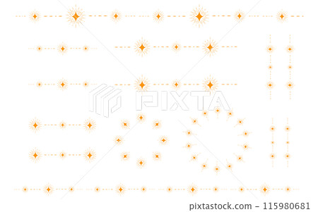 星形線條，框架組。裝飾。 115980681