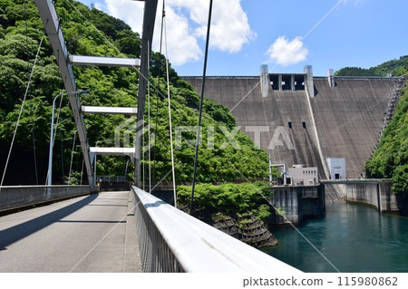 Kanagawa Prefectural Aikawa Park: Shinishigoya Bridge, Miyagase Dam and fresh greenery Kanagawa Prefectural Aikawa Park: Shinishigoya Bridge, Miyagase Dam and fresh greenery 115980862