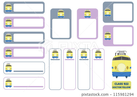 922 Series Shinkansen Doctor Yellow Name Sticker Set 04 115981294