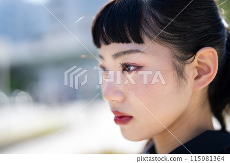 A serious lady A serious lady 115981364