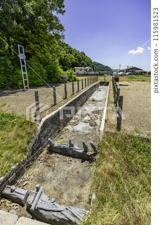 Takamatsu Castle Water Attack Historical Park, Frog-Hana Embankment Site, Okayama City, Okayama Prefecture 115981523