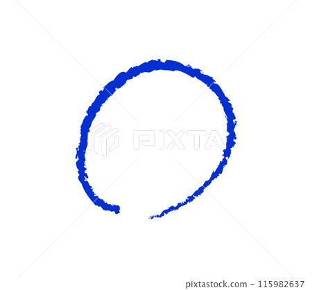 Simple hand-drawn circle illustration 115982637