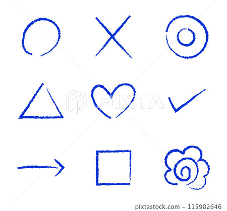 簡單手寫符號的插圖集 115982646
