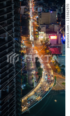 Night view from an observation deck in Vietnam 115982970
