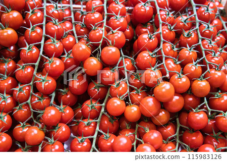 Cherry tomatoes for sale at a market in France 115983126
