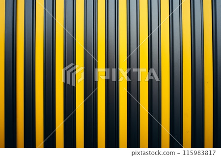 Close-up yellow metallic object, abstract texture background, Generative AI 115983817