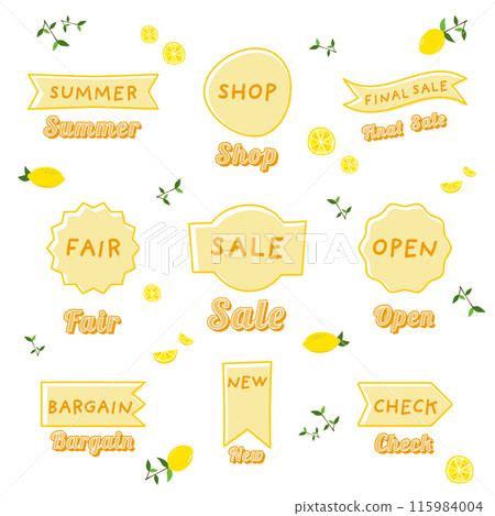 Set of yellow natural labels and frames for sale Set of yellow natural labels and frames for sale 115984004