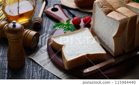 Soft and chewy bread Soft and chewy bread 115984440