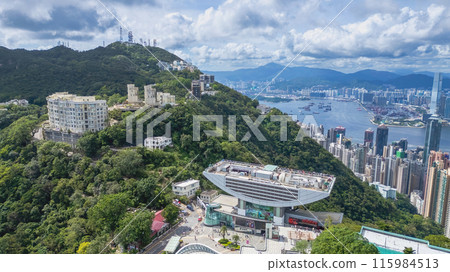 Peak Tower , A top Victoria Peak in Hong Kong June 24 2024 115984513