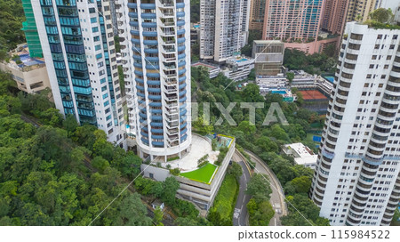the central district Panoramic View of Hong Kong June 24 2024 115984522