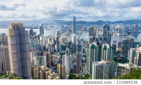 a central district Panoramic View of Hong Kong June 24 2024 a central district Panoramic View of Hong Kong June 24 2024 115984526