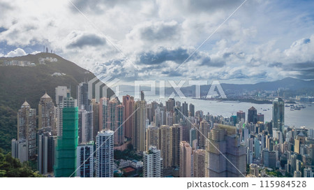 the central district Panoramic View of Hong Kong June 24 2024 115984528