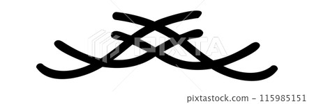 Vintage text dividers. Decorative sketch elements. Vector hand drawn divider clipart 115985151