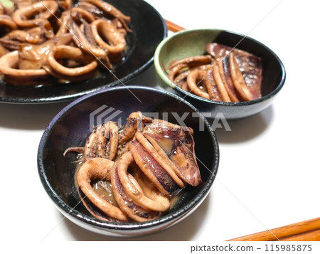 Delicious boiled squid guts Delicious boiled squid guts 115985875