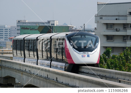 泰國曼谷的交通系統 MRT 粉紅線 115986266