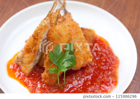 炸竹莢魚番茄醬 炸竹莢魚番茄醬 115986296
