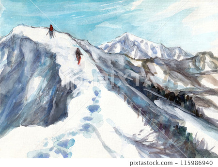 從成倉山遠眺越後駒岳 從成倉山遠眺越後駒岳 115986940