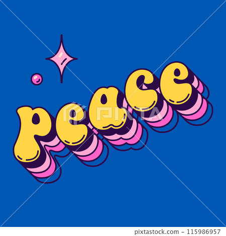 Abstract hippie sticker. 115986957
