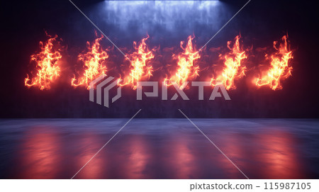 《燃燒的火焰背景》<AI生成素材> 115987105