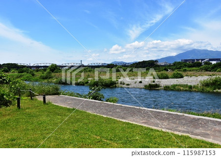 Ebina City: Kanagawa Prefectural Sagamisansen Park Walking Trail, Sagami River, Mt. Oyama and Yokosuka Aqueduct 115987153
