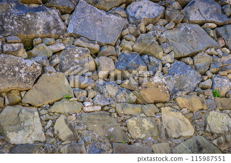 Old brick wall, stone wall, Old Town 115987551