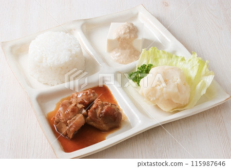 One plate rice 115987646