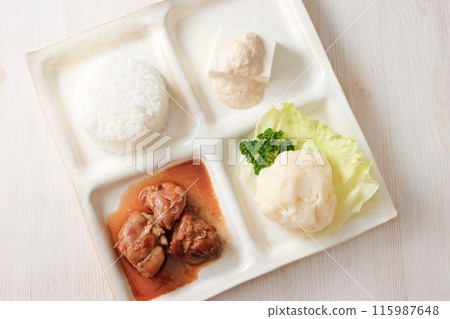 One plate rice 115987648