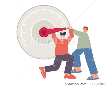 Two man pull gauge meter modify increase to get better rate measurement performance 115987882