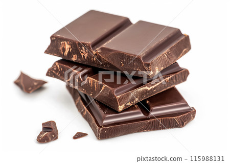 Chocolate on white background "AI generated image" 115988131