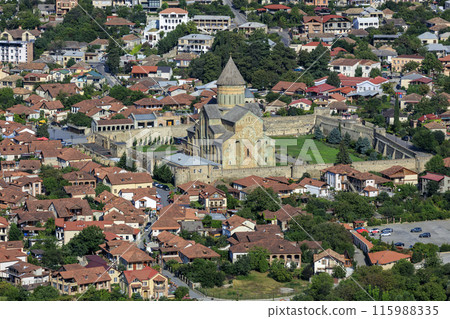 Mtskheta Svetitskhoveli Cathedral and cityscape 115988335