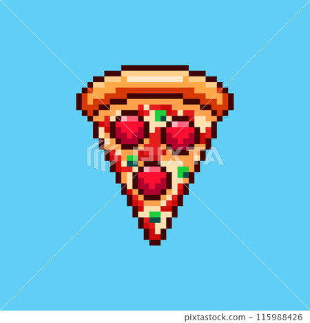 Pixel art pizza game asset design 115988426