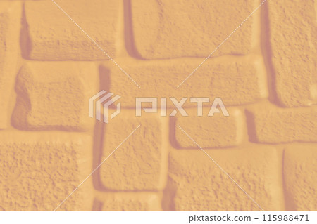 Corrugated peach color surface,wall with grooves,recess,hollow 115988471