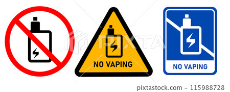 No vaping no vape restriction forbidden... - Stock Illustration [115988728]  - PIXTA