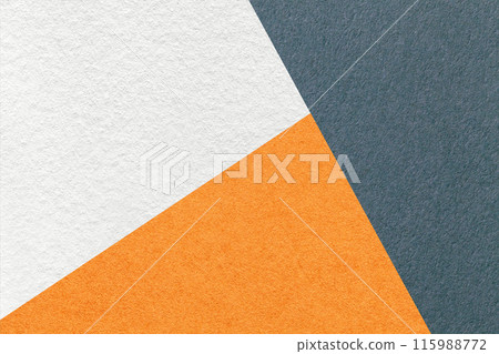 Texture of craft gray, white and orange color paper background, macro. Vintage abstract cardboard 115988772