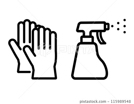 Gloves spray icon 115989548
