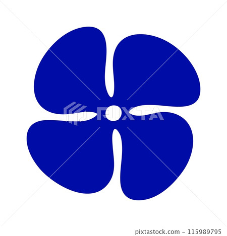 Propeller symbol, simple style flat silhouette icon Propeller symbol, simple style flat silhouette icon 115989795