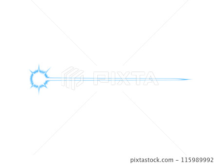 An illustration of a single beam coming from a blue light source An illustration of a single beam coming from a blue light source 115989992