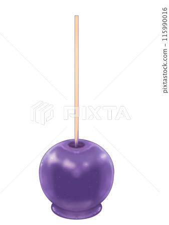 An illustration of a shiny dark candy apple An illustration of a shiny dark candy apple 115990016
