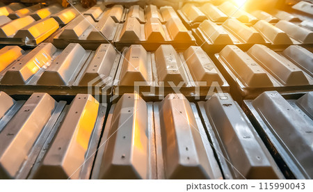 CG illustration: Image of iron ingot CG illustration: Image of iron ingot 115990043