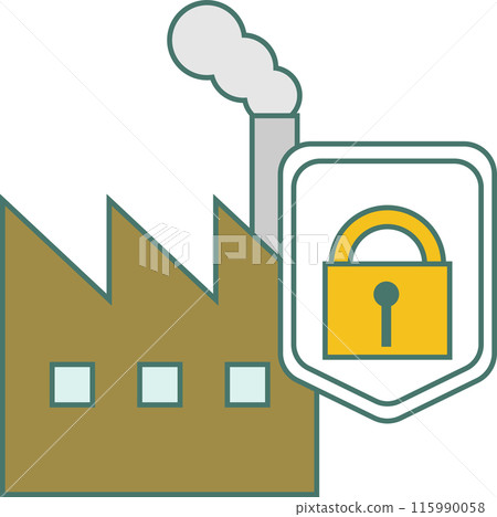 代表工廠安全措施的圖標 115990058