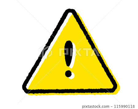 警告標記(三角形/圓角)手繪圖標 警告標記(三角形/圓角)手繪圖標 115990118