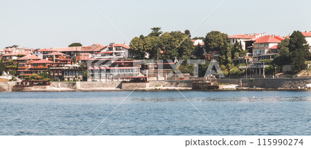 Nessebar seaside view, panoramic landscape photo 115990274
